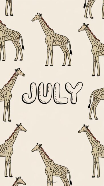 Giraffe July wallpaper