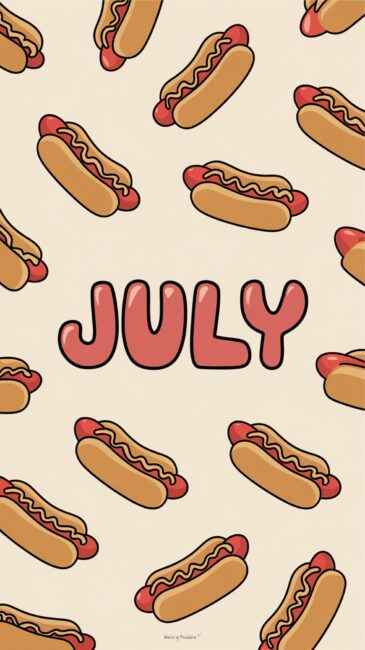 Hotdog July iPhone wallpaper
