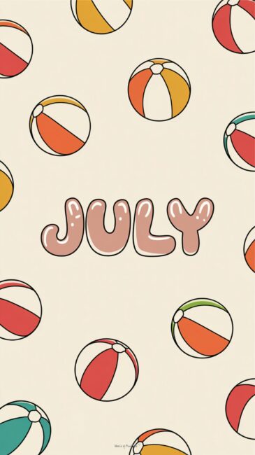 July Beach Ball wallpaper for phone
