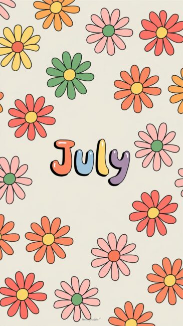 July aesthetic phone background