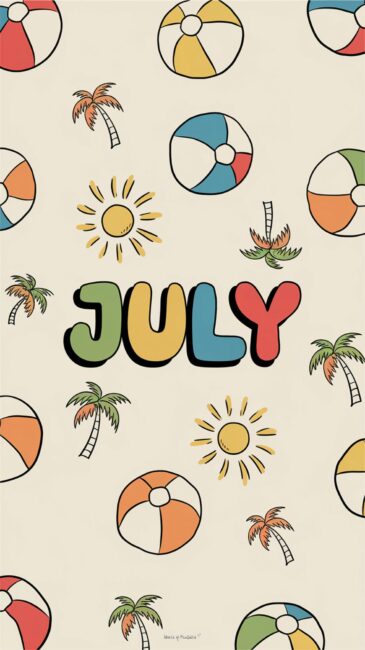 July beach wallpaper for phone