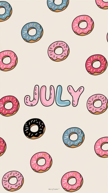 July donut wallpaper for phone