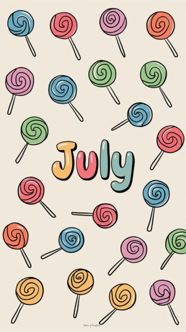 July lock screen background
