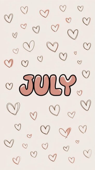 Love Heart July wallpaper for phone