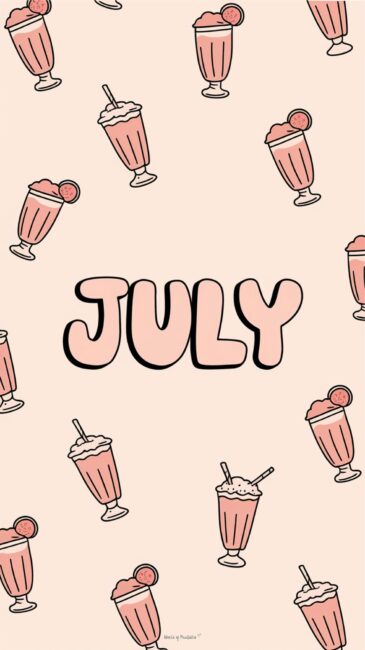 Milkshake July lock screen background