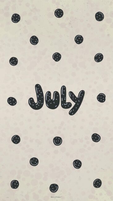 Minimal July lock screen background