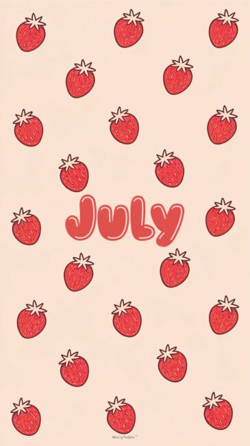 Minimalist July wallpaper for phone