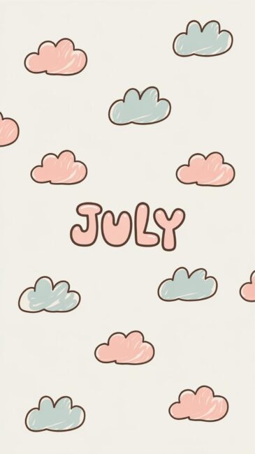 Pastel Clouds July wallpaper for phone