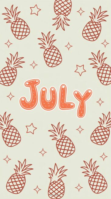Pineapple July wallpaper for phone