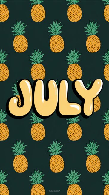 Pineapple Summer aesthetic July wallpaper