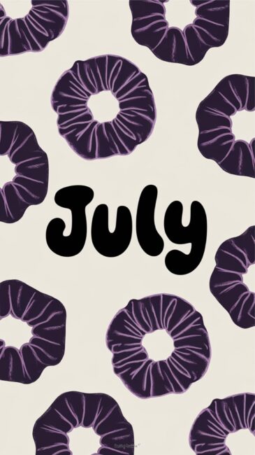 Scrunchie July aesthetic phone background