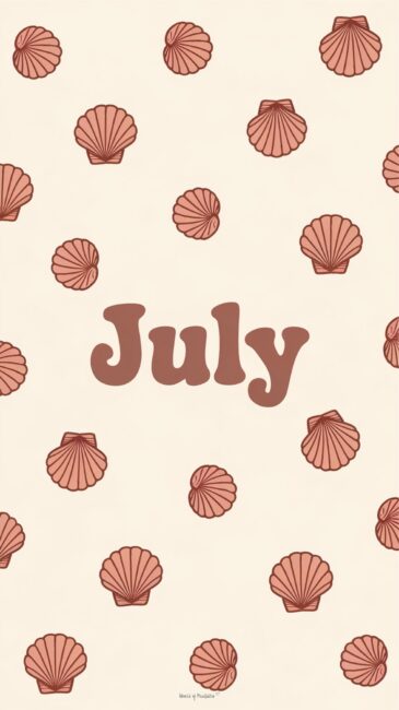 Shells Cute July phone background