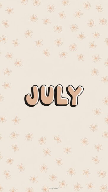 Simple July aesthetic phone background