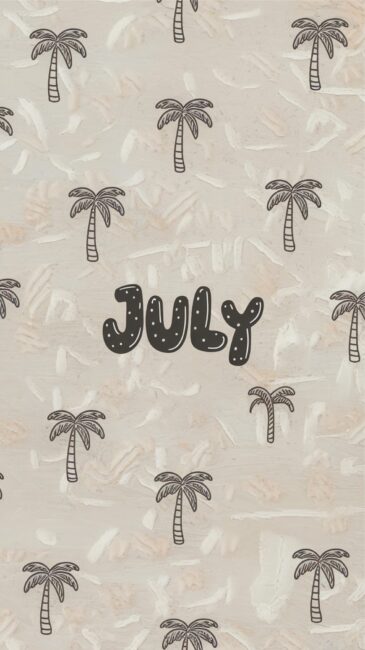 Small Palm Trees July aesthetic phone background
