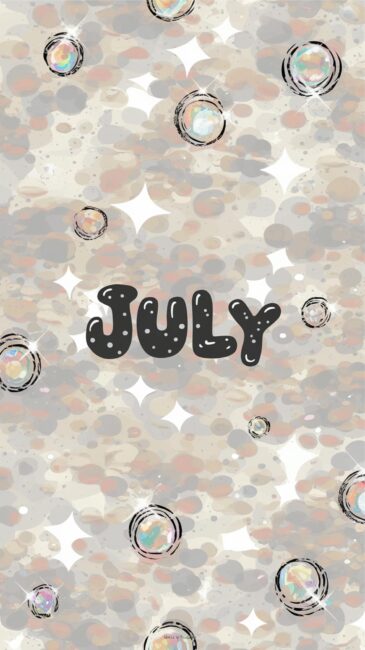 Sparkle July iPhone wallpaper