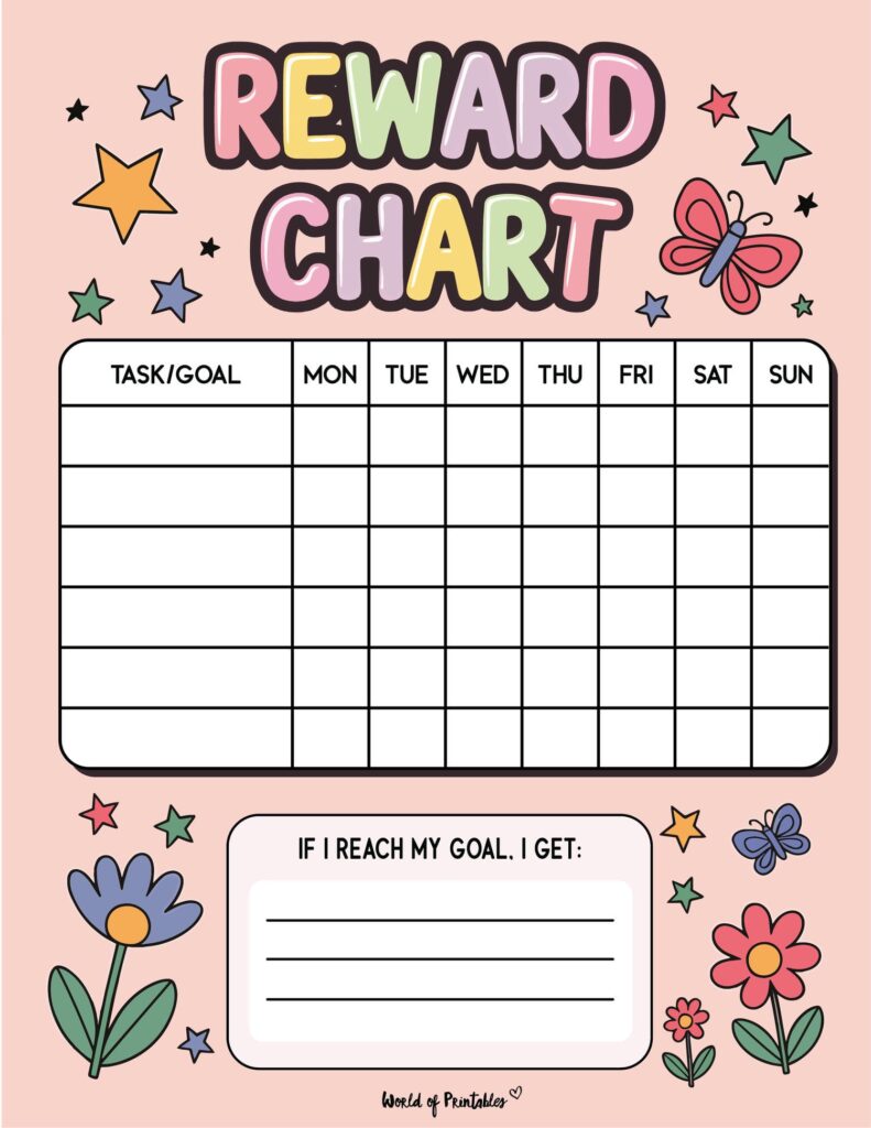 Stars and Flowers Home Reward System for Kids