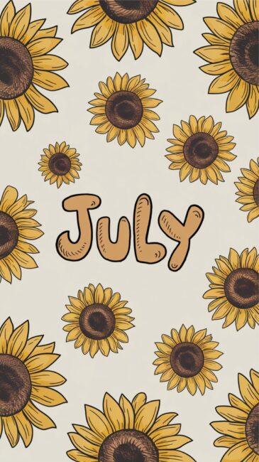 Sunflower July wallpaper for phone