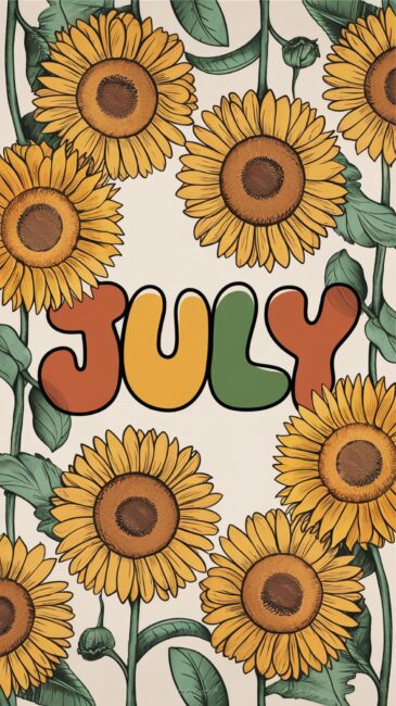 Sunflowers Summer aesthetic July wallpaper