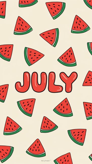 Watermelon Summer vibes July wallpaper for phone