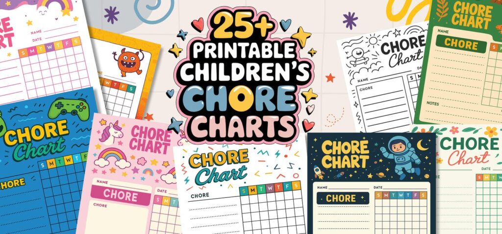 printable chore chart templates