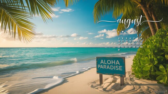 Aloha-august-wallpaper-with-calendar-for-computer