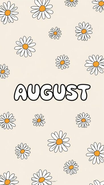 August Floral Wallpapers of Daisies