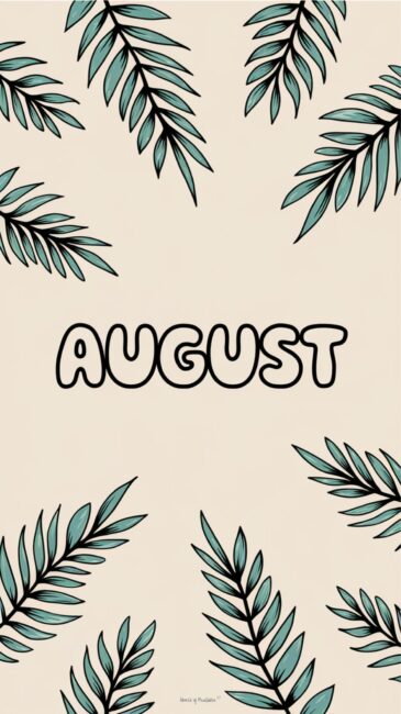 Botanical August Tropical Wallpapers