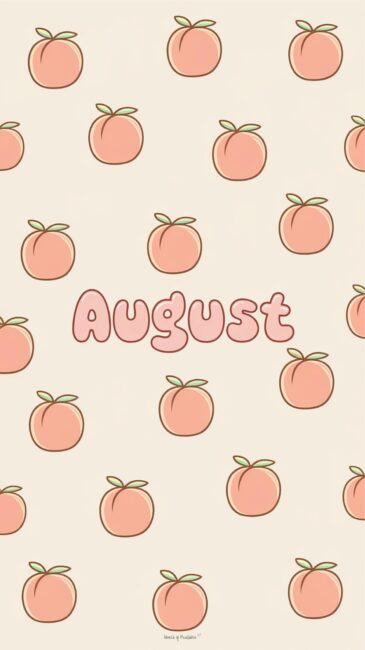 Girly Peach Pattern August phone wallpapers
