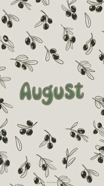 Olive branches August phone wallpapers