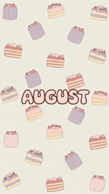 Pastel French Cakes August Summer Wallpapers