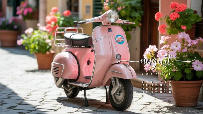 Pink-vespa-desktop-wallpaper-august-2025-calendar