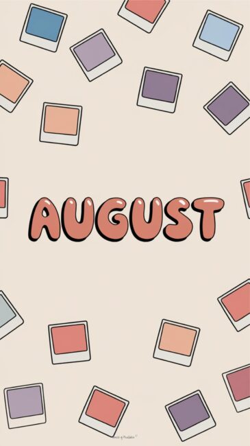 Polaroid Summer Vibes August Wallpaper