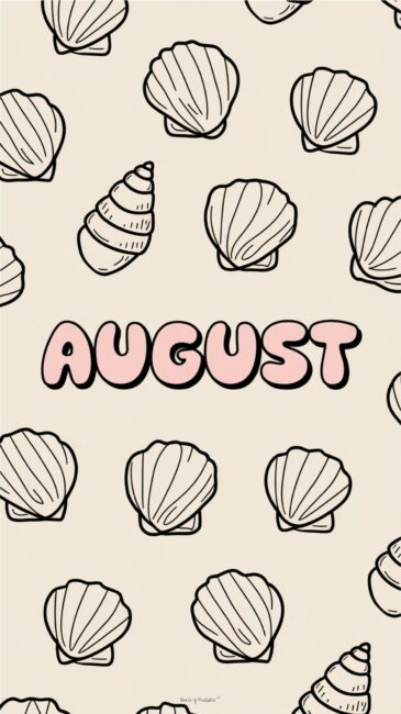 Shells Tropical August Phone Wallpapers
