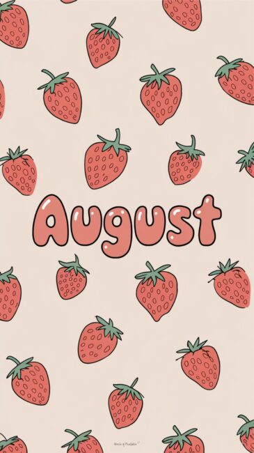 Summer Strawberry August phone wallpapers