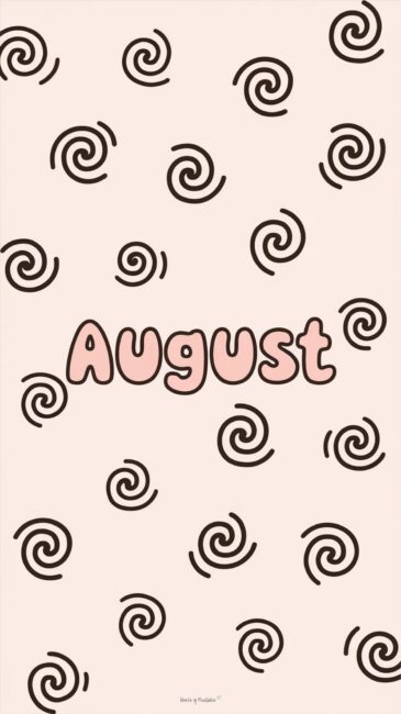 Swirls August Fun Phone Backgrounds