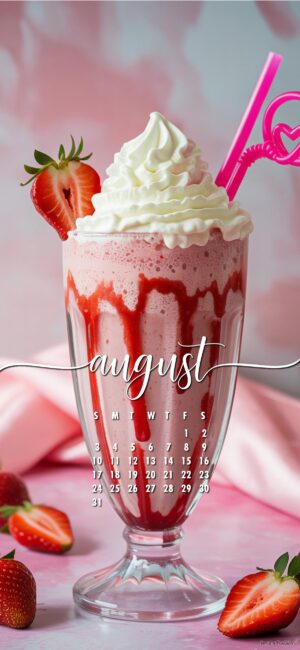 strawberry-light-pastel-august-calendar-lockscreen
