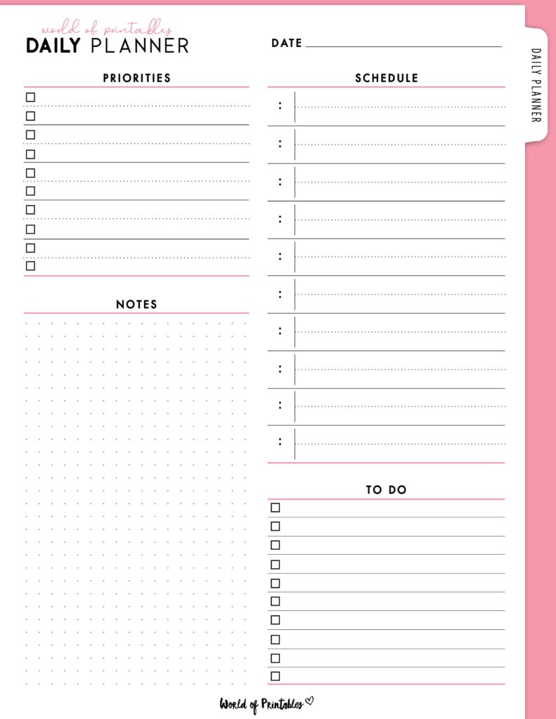 Printable Daily Planner 03