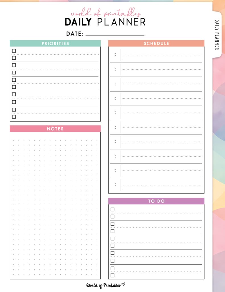 Printable Daily Planner 10
