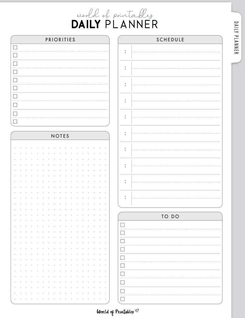 Printable Daily Planner 16