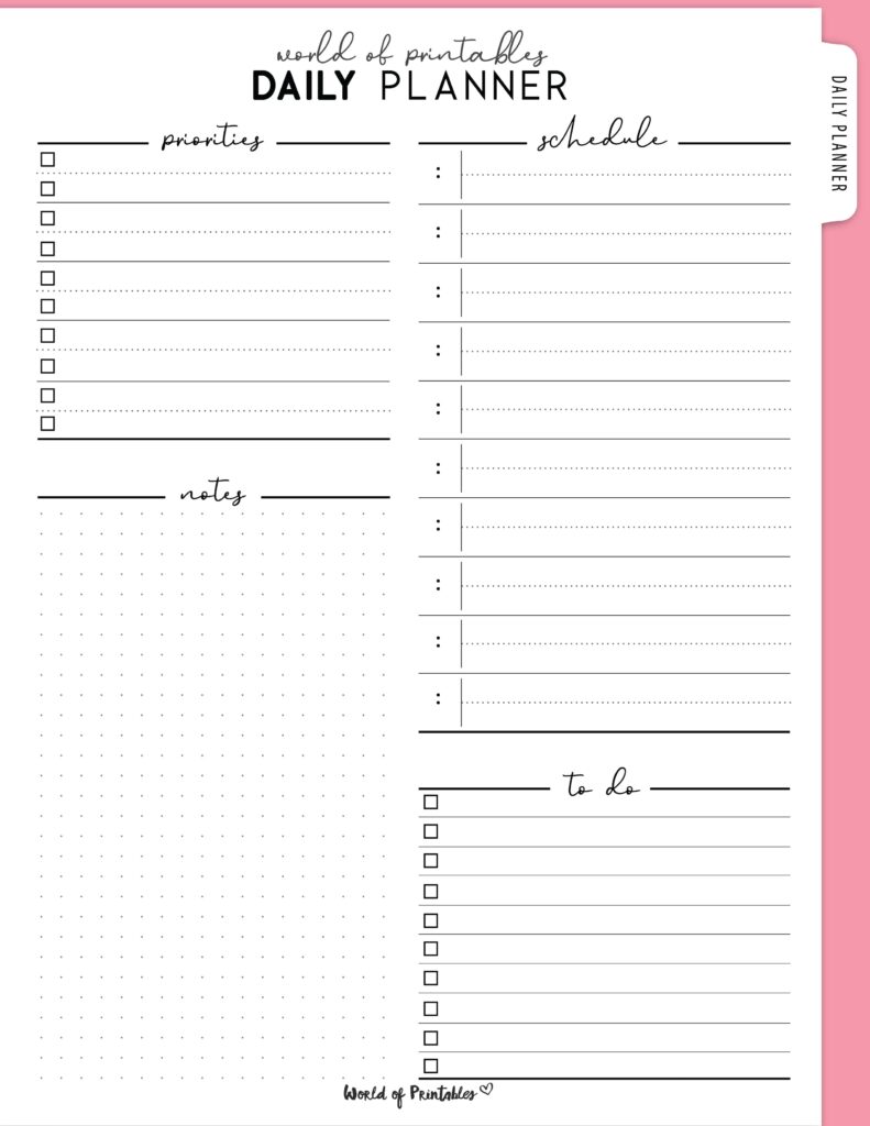 Printable Daily Planner 18