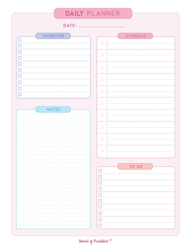 Printable Daily Planner 22