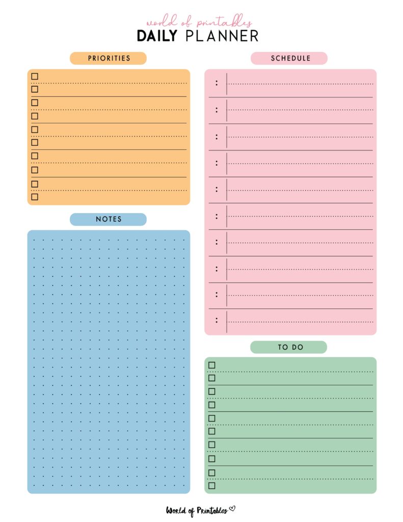Printable Daily Planner 24