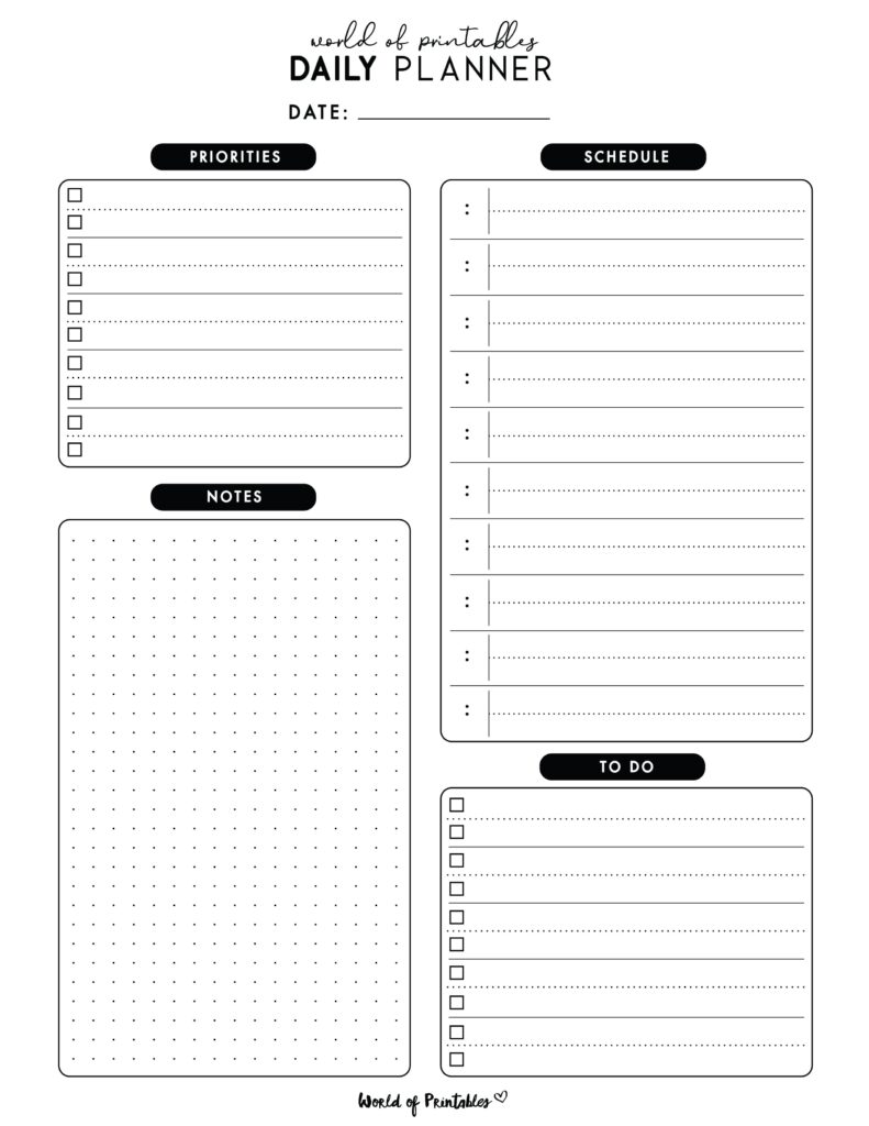 Printable Daily Planner 25