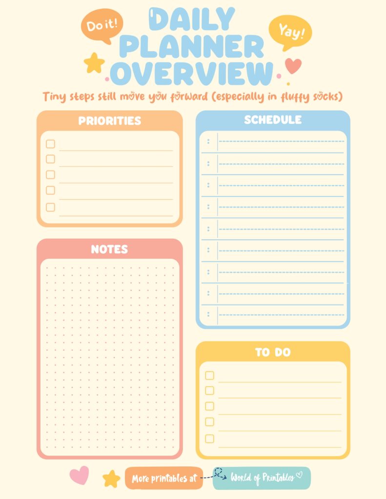 Printable Daily Planner 52