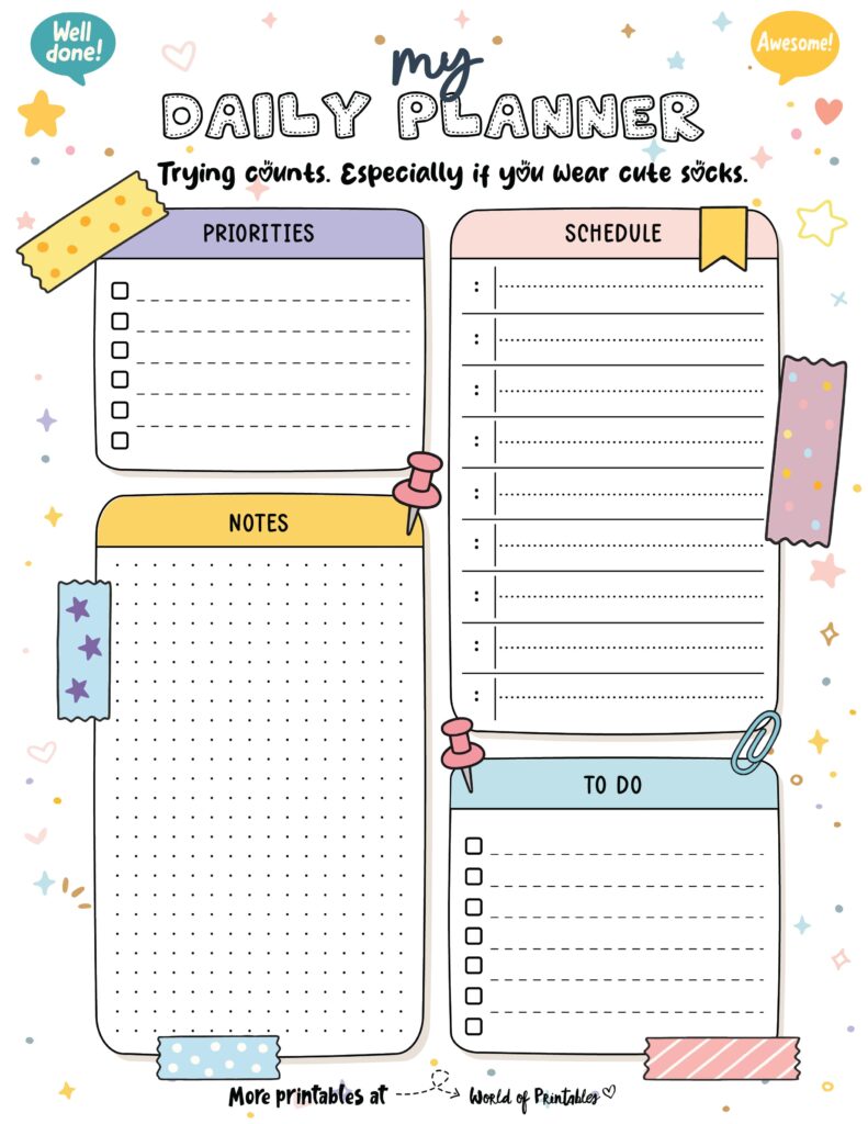 Printable Daily Planner 54