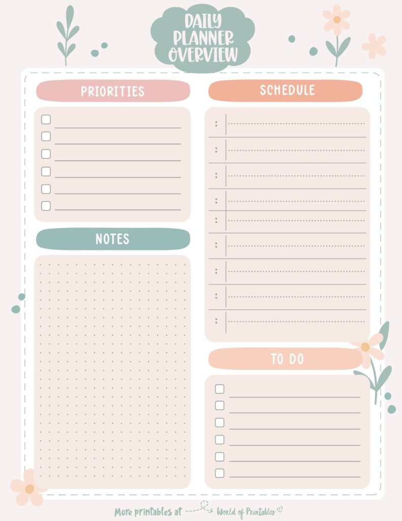 Printable Daily Planner 58