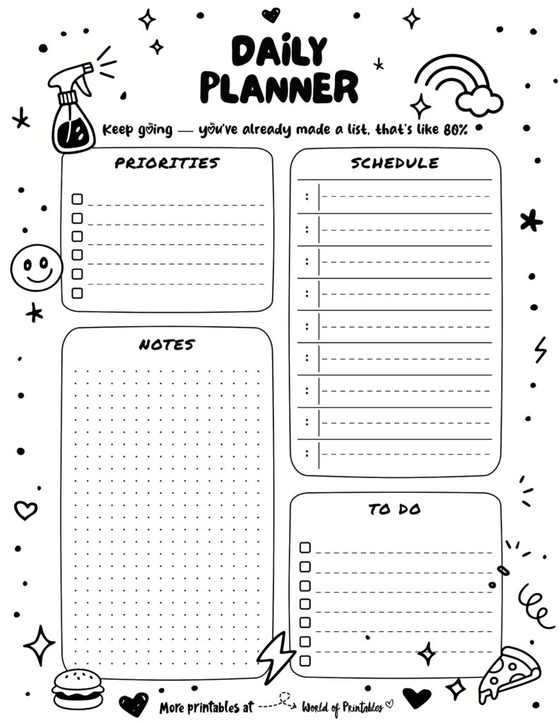 Printable Daily Planner 60
