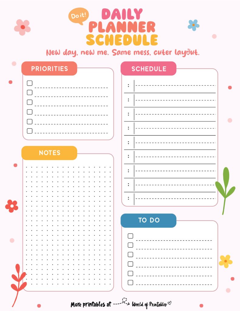 Printable Daily Planner 63