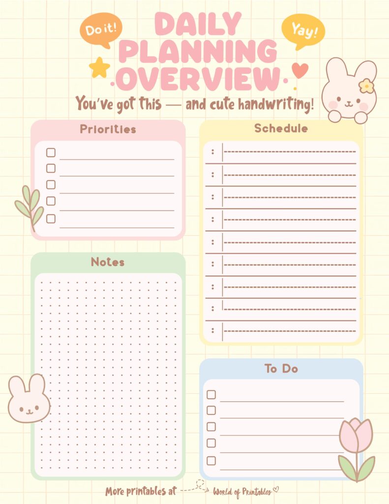 Printable Daily Planner 68