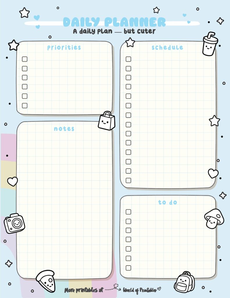 Printable Daily Planner 72